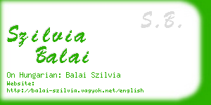 szilvia balai business card